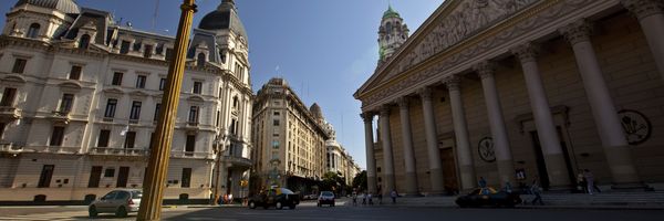 Beautiful buildings and architecture in central Buenos Aires