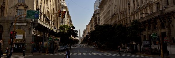 The Obelisk monument, in the city center of Buenos Aires