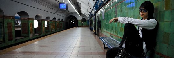 A hipster on Line C of the Buenos Aires Subway, photo by Elliot Solomon