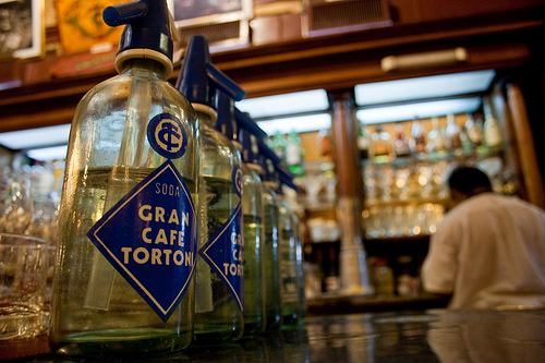 The counter in the historic Cafe Tortoni in Buenos Aires