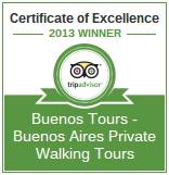 TripAdvisor 2013 Certificate of Excellence for BuenosTours