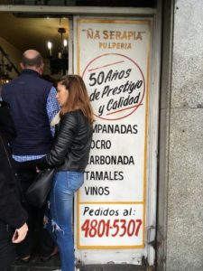 Sign outside of Ña Serapia