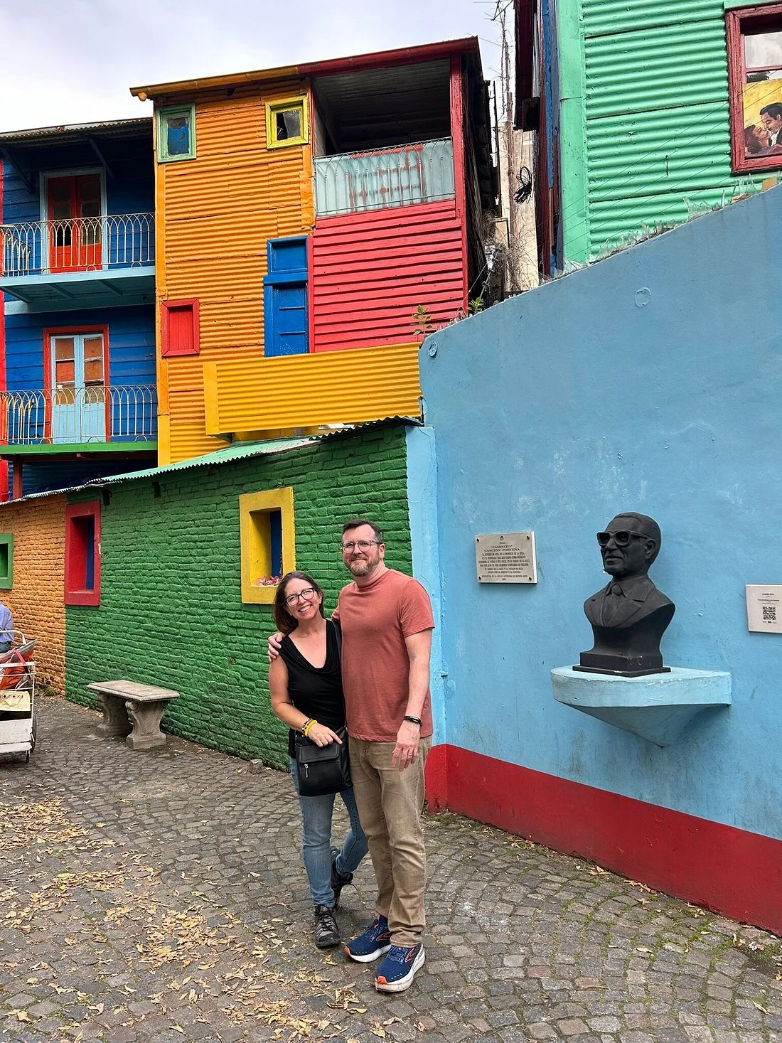 BuenosTours guests in colorful La Boca