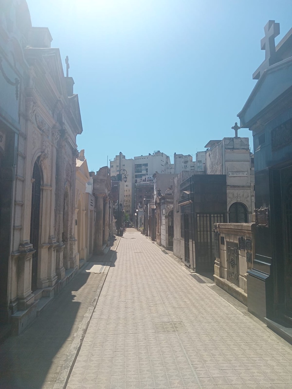 Walkway between mausoleums in Recoleta Cemetery, Buenos Aires