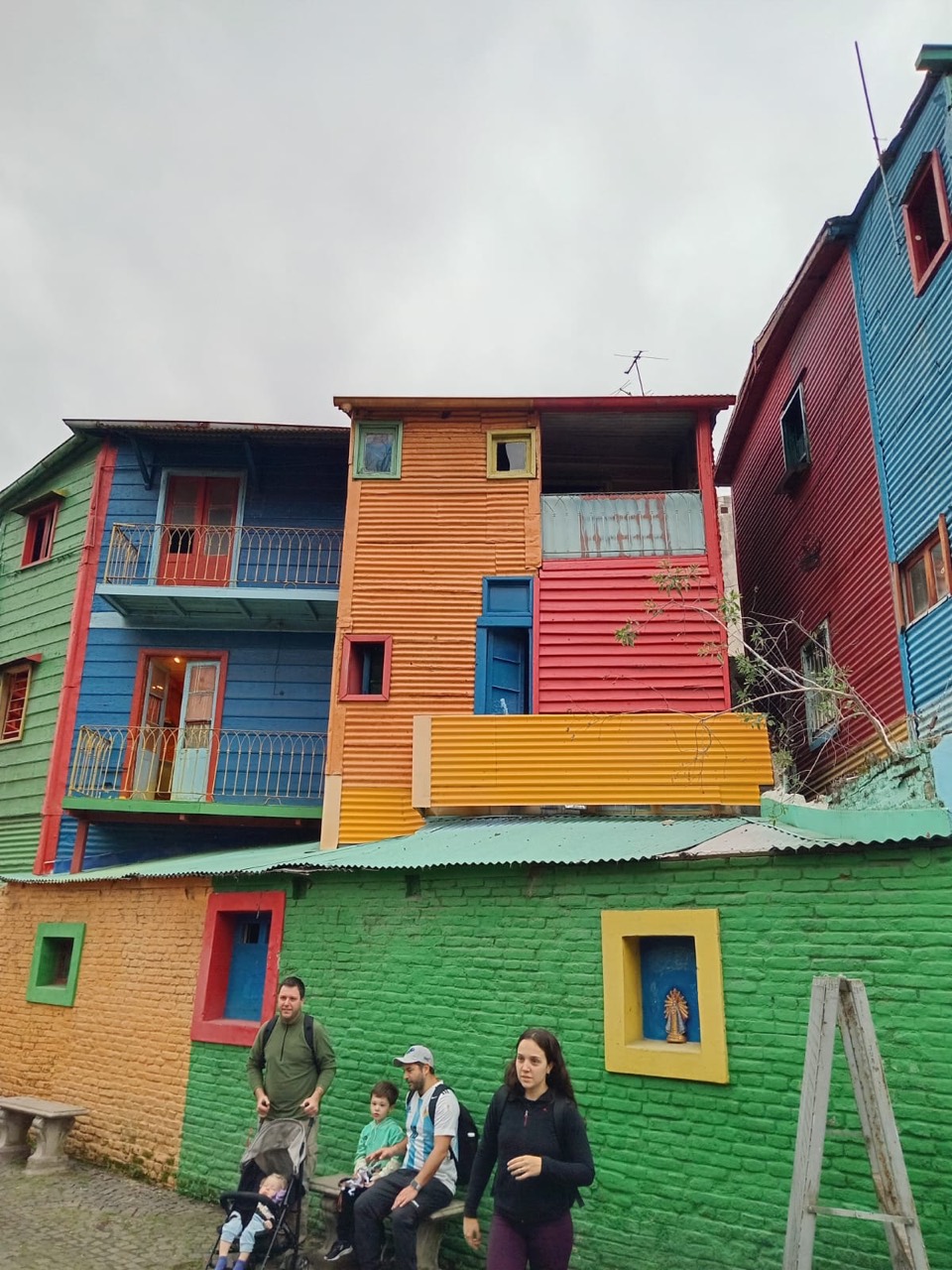 Colorful houses and visitors in La Boca, Buenos Aires